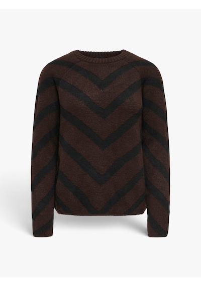 Only Onlelıza L/s Pullover Knt Noos Kadın Kahverengi Kazak - 15191792