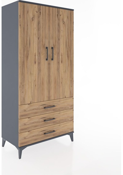 Hyperion Dolap 2 Raflı 3 Çekmeceli 2 Kapaklı 88x44x182 Antras... Antrasit Hyperion Dolap 2 Raflı 3 Çekmeceli 2 Kapaklı 88x44x182 Antras... Antrasit