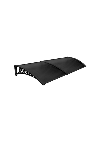 Plastik Ayak 6mm Levhalı Pratik Sundurma Kanopi 100x300 Cm Siyah