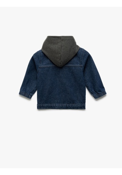 Koton Pamuklu Çıkarılabilir Kapşonlu Cepli Uzun Kollu Denim Ceket Dark Indıgo 5smb60004td Koyu İndigo Koton Pamuklu Çıkarılabilir Kapşonlu Cepli Uzun Kollu Denim Ceket Dark Indıgo 5smb60004td Koyu İndigo