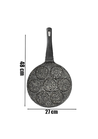 Lines Granit Pankek Emoji Smile Döküm Tava Bakalit Kulp 27 Cm