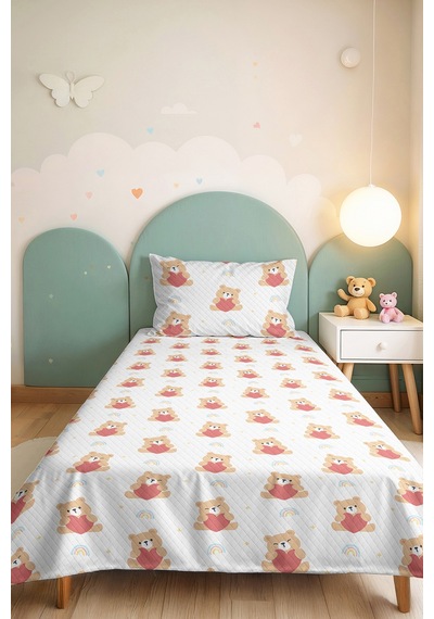 Evimde Bambaşka Ayıcıklı Pastel Pembe Kız Çocuk Pike Takımı - Sevimli Gökkuşağı Bebek Odası Yatak Örtüsü 160x220 CM Evimde Bambaşka Ayıcıklı Pastel Pembe Kız Çocuk Pike Takımı - Sevimli Gökkuşağı Bebek Odası Yatak Örtüsü 160x220 CM