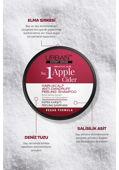 No.1 Expert Apple Cider Kepek Ve Yağlanma Karşıtı Peeling Şampuan-200g-vegan