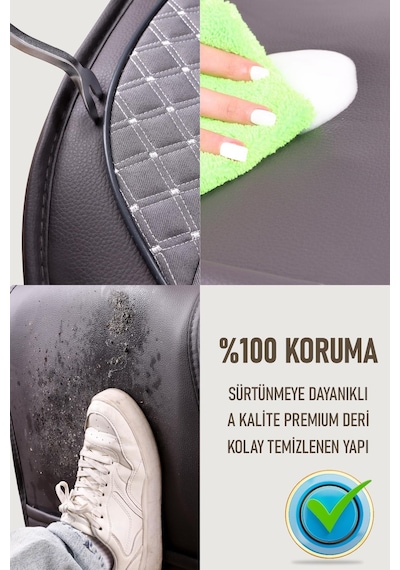 Ssangyong Torres Uyumlu Lüx Deri Oto Koltuk Kılıfı Ön Arka Takım Elit Füme