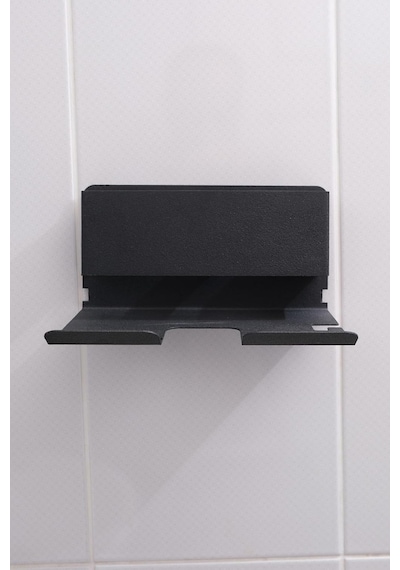 Risingmaber Siyah Metal Yapışkanlı Saç Kurutma Askısı, Yapışkanlı Banyo Düzenleyici Organizer Fön Makinelik M Diğer