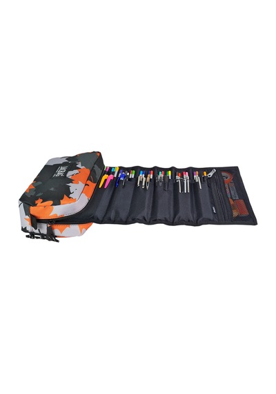 Jacbag Organizer Roll Up-rulo Organizer Kalem Çantası Organizer Roll Up-turuncu Camoflora renkli