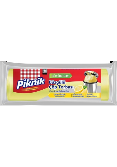 Ernet Çöp Torbası Büzgülü Büyük 15'li Limon 2100