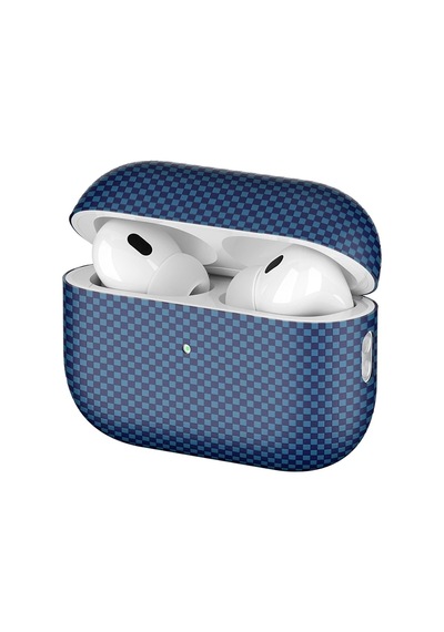 Apple Uyumlu  AirPods Pro 2 Zore Airbag 43 600d Karbon Fiber Kulaklık Kılıfı Lacivert