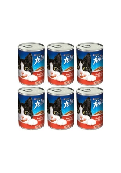 6 Lı Felix 400 Gr Sığır Etli Konserve Mama
