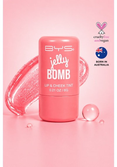 Bys Jelly Bomb Lip & Cheek Tint Coral Crush Mercan Ton Dudak & Yanak İçin Nem Veren, Canlı Tint 42 Coral Crush