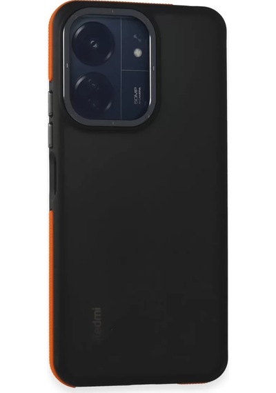 Newface Xiaomi Redmi 13c Harvel Kapak - Turuncu Siyah