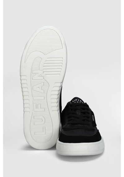 Lufian Isaac Erkek Deri Sneaker Ayakkabı Siyah Siyah 112230252100100 Siyah