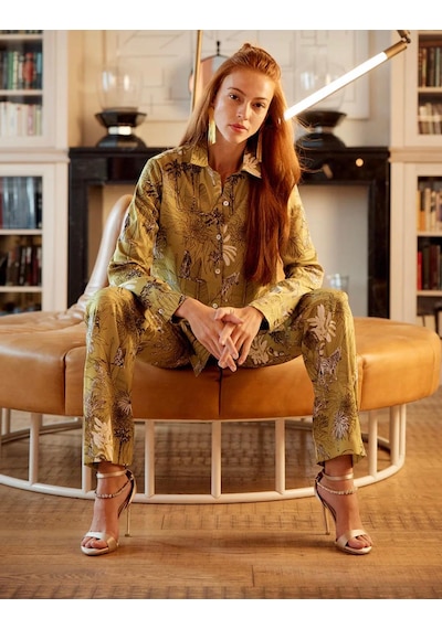 Elli2 Wild Phantom Pijama Set Ada Çayı Yeşili