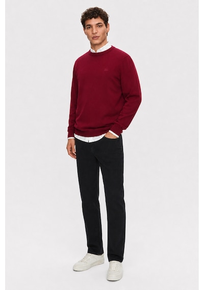 Ucla Sento Bordo Bisiklet Yaka %100 Pamuk Nakışlı Standard Fit Erkek Triko
