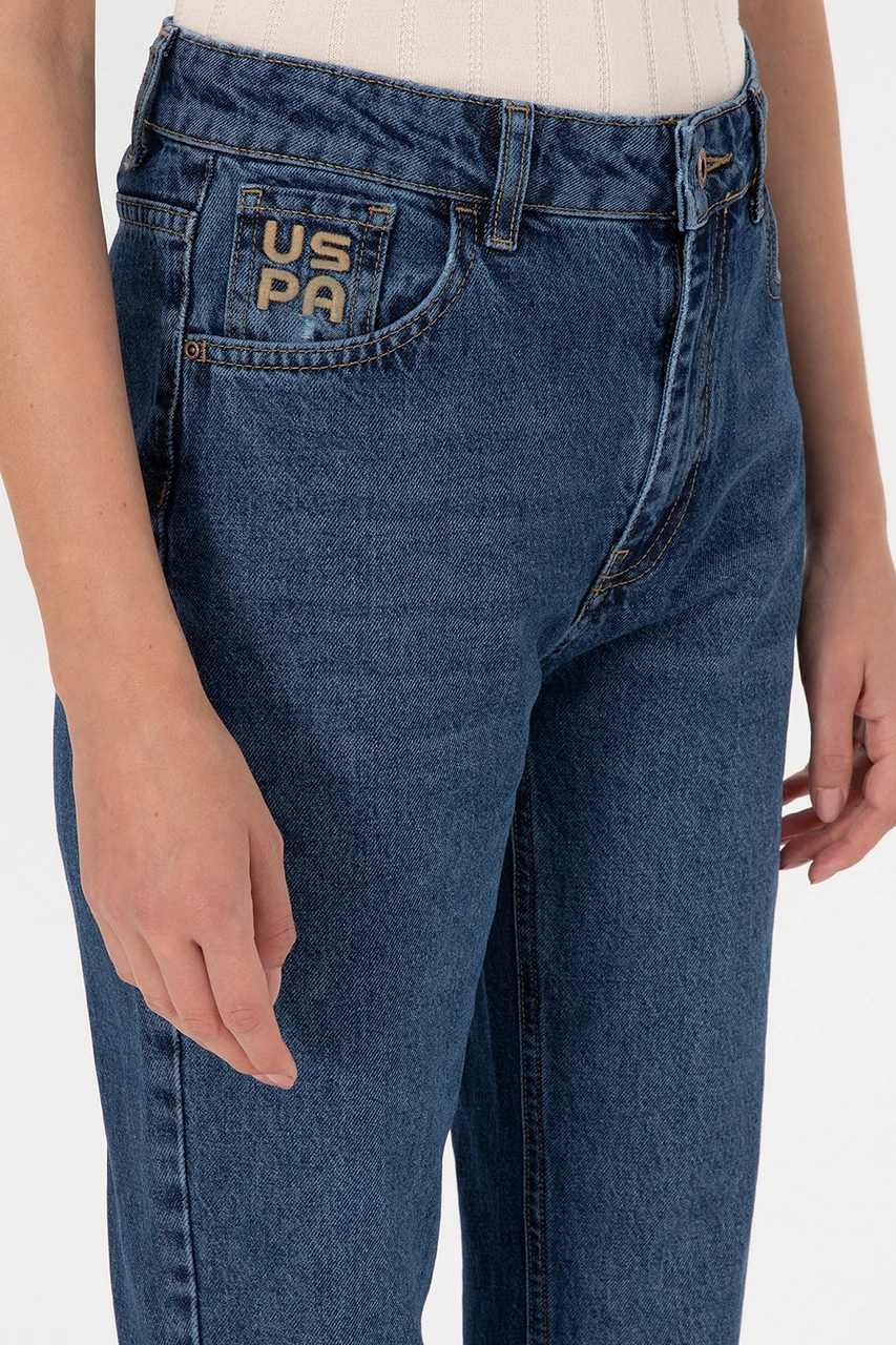 U.S. Polo Assn. Kadın Mavi Jean Straight Fit Pantolon 50316592-DN0022