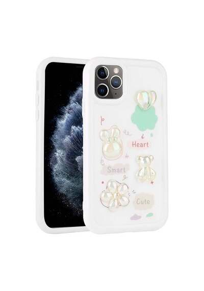 Apple Uyumlu iPhone 11 Pro Max Kılıf Kabartma Figürlü Parlak Zore