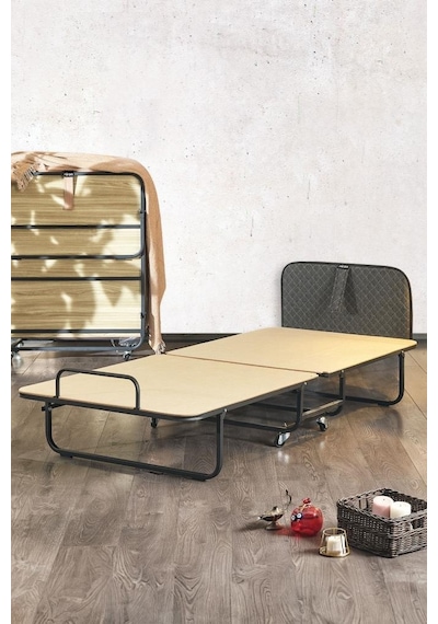 Niron Premium Katlanır Yatak 90x200 Cm Paket Yaylı Lüks Yatak Ve Kaydırmaz Kumaş Kaplı Karyola