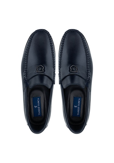 Tamer Tanca Erkek Hakiki Deri Lacivert Loafer Ayakkabı 1008 3390 Erk Ayk Sk24-25 Lacı Dr Lacivert