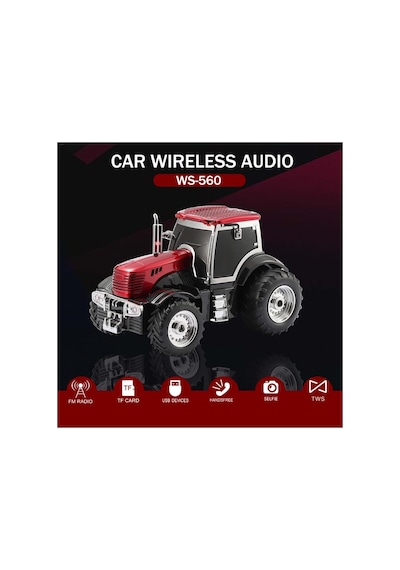Traktör Görünümlü Bluetooth Hoparlör Sd Kart Usb Fm Radyolu Şarjlı Taşınabilir Speaker