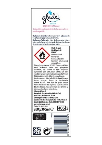 Aerosol Çiçek Festivali Oda Kokusu 300 Ml 1 X 300 Ml Diğer
