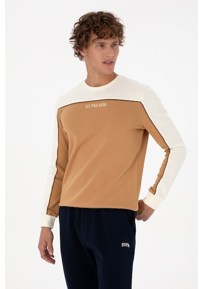 U.S. Polo Assn. Erkek Regular Fit Bisiklet Yaka Camel Sweatshirt 50315507-VR015