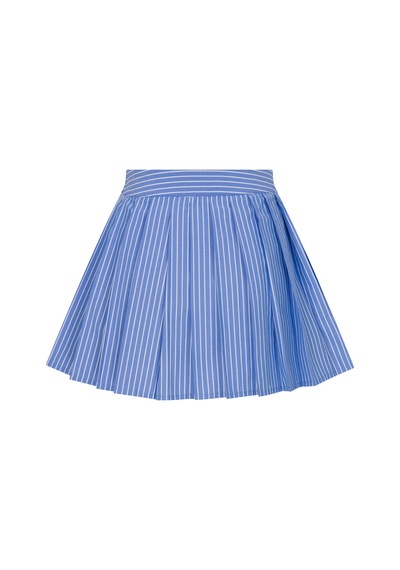 Sagaza Studio Ss6013 Pileli Mini Etek İndigo