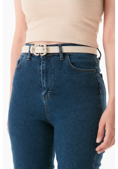 Fullamoda Çift Tokalı Kemer 21maks5268157008-taş 21MAKS5268157008-Taş