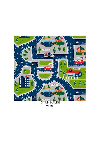 Plato Halı Soft 3062 Junior Çocuk Odası Kaymaz Jel Kesme Yolluk