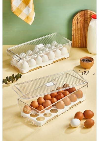 Yumurtalık Buzdolabı Düzenleyici Organizer 2 Adet ŞEFFAF