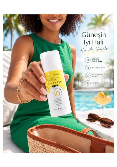 Dr. Genius 50+ Spf Çok Yüksek Korumalı Yaşlanma Ve Leke Karşıtı Yüz Güneş Kremi - 50 Ml
