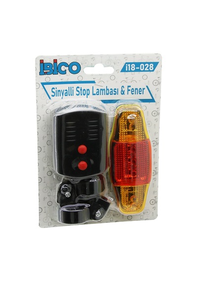 Bisiklet 3in1 Korna Cob Led Fener Sinyalli Stop Lambası Pilli Çok Renkli