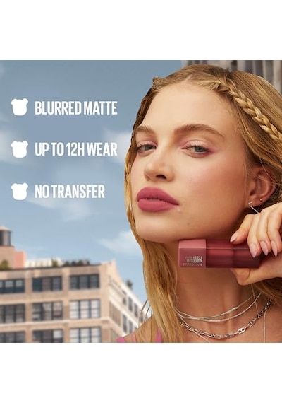 Maybelline New York Super Stay Teddy Tint Ruj 50 Wild At Heart Dudak Kalemi, Teddy Yumuşak Mat Bir Yüzey İle 12 Saate Kadar Dayanır 00