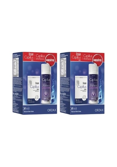 Capillus Men 60 Tablet Capillus Şampuan 200 Ml Hediyeli 2 Paketi