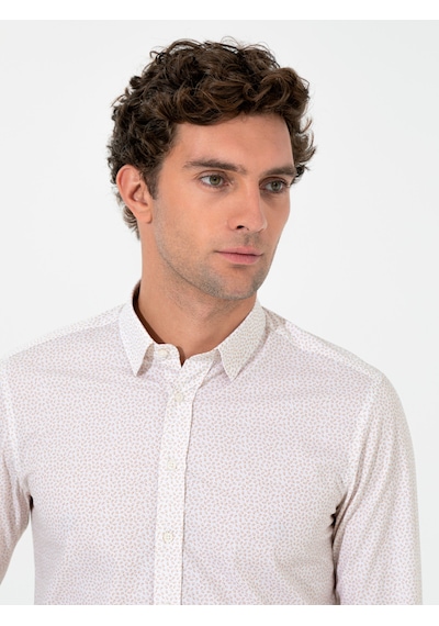 Cacharel Bej Slim Fit Uzun Kollu Gömlek 15469610 Cacharel Bej Slim Fit Uzun Kollu Gömlek 15469610