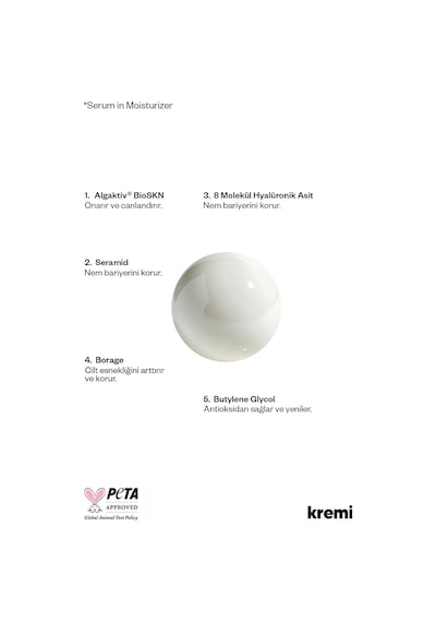 Serum In Moısturızer Nemlendirici Yüz Kremi 50 Ml Yenileyici, Bariyer Güçlendirici Seramid, 8d Hyaluronik Asit