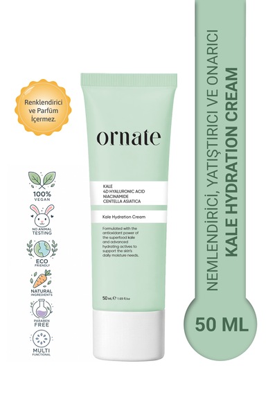 Kale, Niacinamide Ve Centella İçeren 24 Saat Etkili, Sebum Dengeleyici Nemlendirici Yüz Kremi 50 Ml