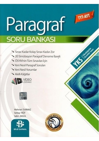 2022 TYT AYT Paragraf Soru Bankası -  Bilgi Sarmal Yayınları