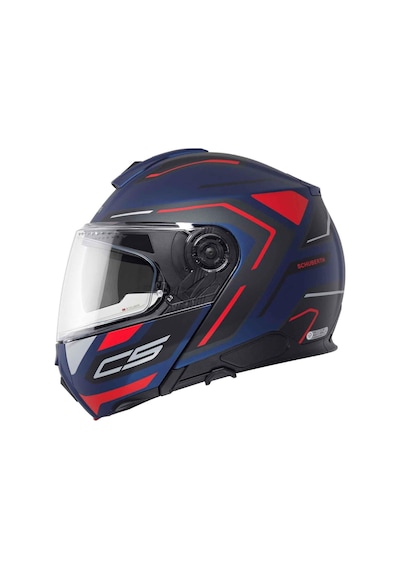 Schubert C5 Omega Blue Çene Açılır Motosiklet Kask Mavi - Kırmızı