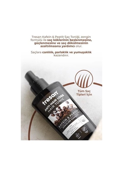 Tresan Kafein Peptit Dökülme Karşıtı Saç Toniği 125 ML