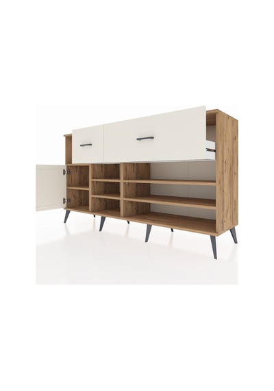 Kronos Konsol 6 Raflı 2 Çekmeceli Tek Kapaklı 176x59x99 Çam-ayta Çam-aytaşı
