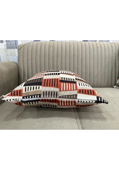 Nivemeshome Ritim 02 Kiremit 45x45 Kırlent Kılıfı Kiremit