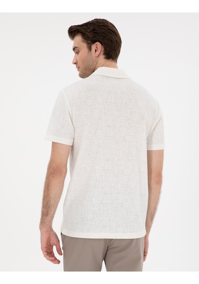 Pierre Cardin Erkek Ekru Tişört 50307581-vr019 Ekru