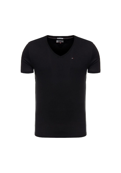 Tommy Jeans Erkek Original Jersey V Neck Siyah T-shirt Dm0dm04410-7307 Black