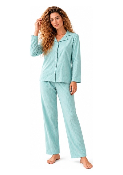 Genel Markalar Kadın Ultra Soft Şardonlu Çizgili Pijama Takımı Uzun Kollu, Düğmeli Milan Model Açık Yeşil Ve Beyaz Çizgili Açık Yeşil Ve Beyaz Çizgili Genel Markalar Kadın Ultra Soft Şardonlu Çizgili Pijama Takımı Uzun Kollu, Düğmeli Milan Model Açık Yeşil Ve Beyaz Çizgili Açık Yeşil Ve Beyaz Çizgili