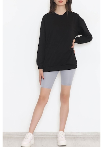 Bensu Store - Bisiklet Yaka Sweat Siyah - 3042.275. 001