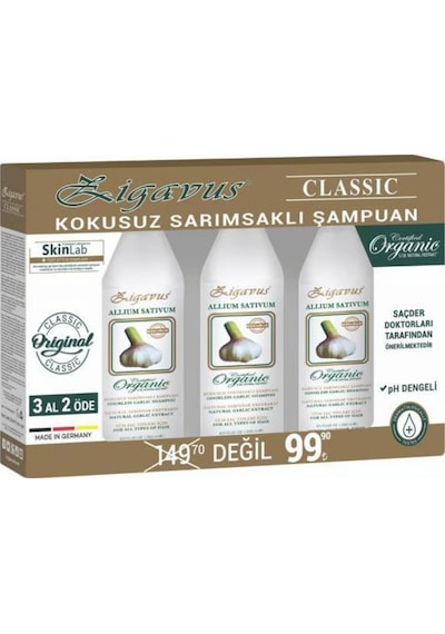 Zigavus - Sarımsaklı Şampuan Classic 3 250ml
