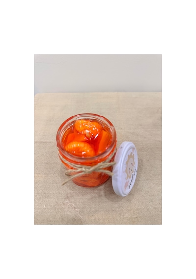 Mandalina Reçelli Mum Cam Kavanozda Mandalina Kokulu Turuncu
