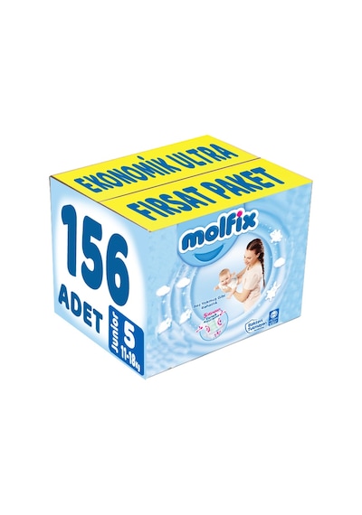 Molfix Bebek Bezi 5 Numara  Junior 156 Adet Ekonomik