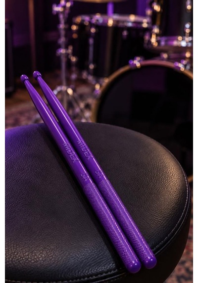 Midex Gfk-901prp Pro 5a Profesyonel Kırılmaz Baget Fiber Karbon Drumsticks Mor Renk Davul Bateri Bageti