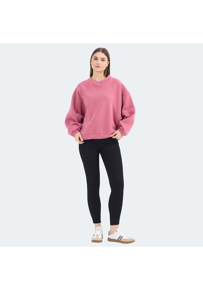 Slazenger VIA Kadın Oversıze Gül Sweatshirt